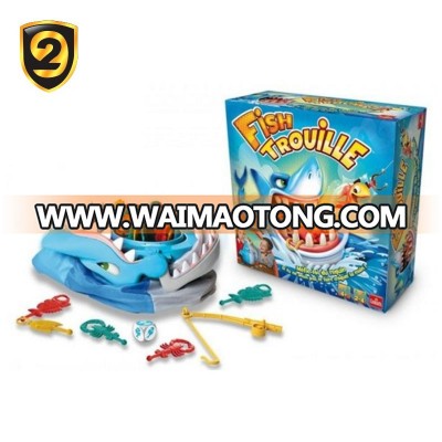 Hot board game fishing toys family game tricky toy fish trouille beware of the shark